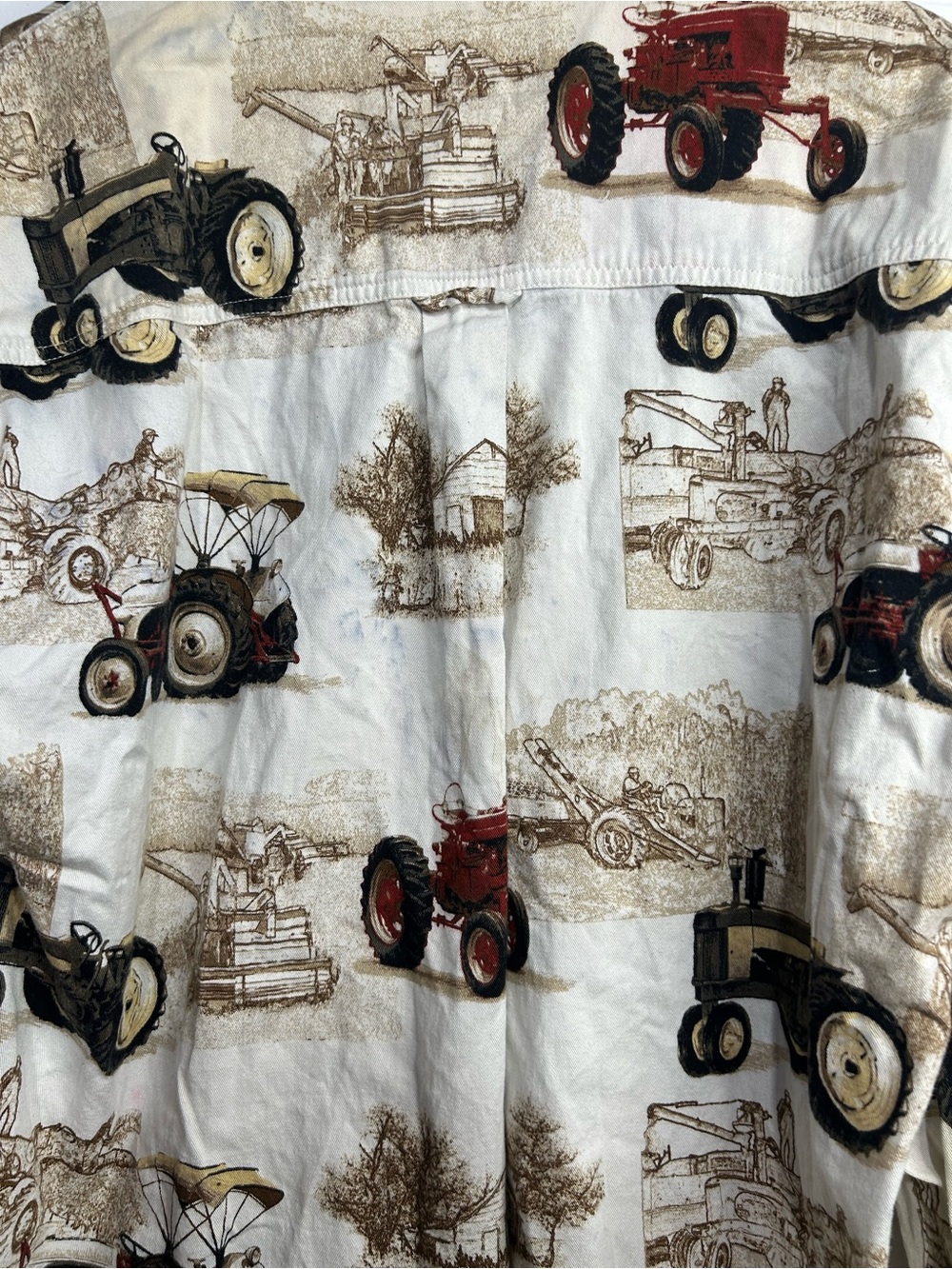 5 for $25🔥Bit & Bridle Button Front Tractor‎ Print Shirt Medium - Picture 6 of 8